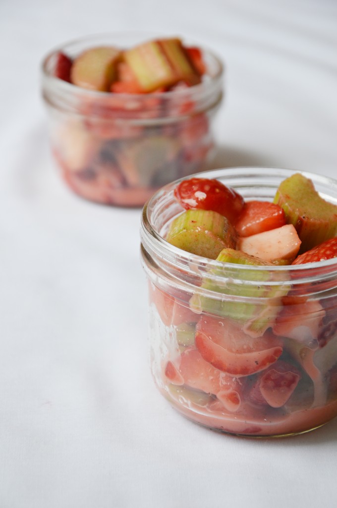 Strawberries -  rhubarb pots