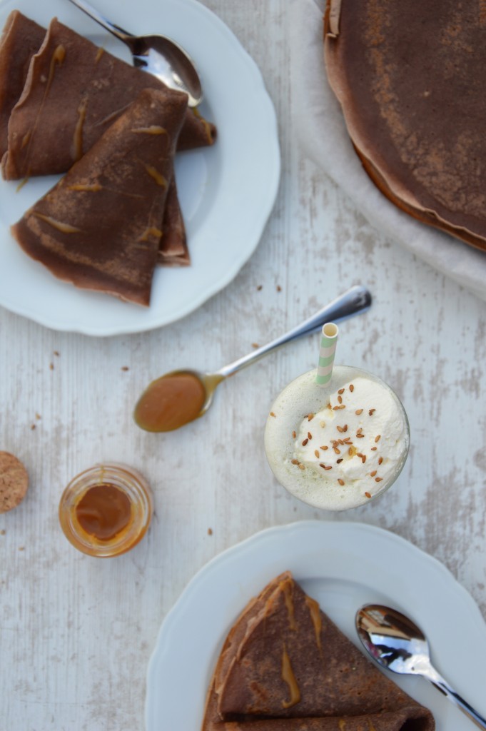 Matcha Latte et crêpes choco - Plus une miette dans l'assiette