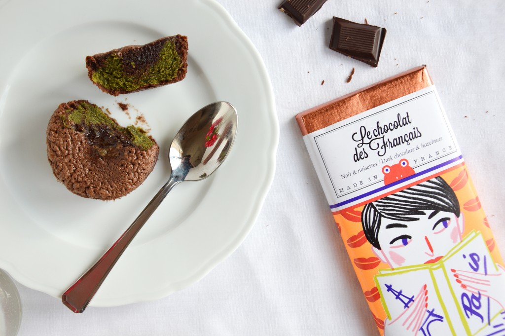 Fondant chocolat - matcha - Plus une miette dans l'assiette