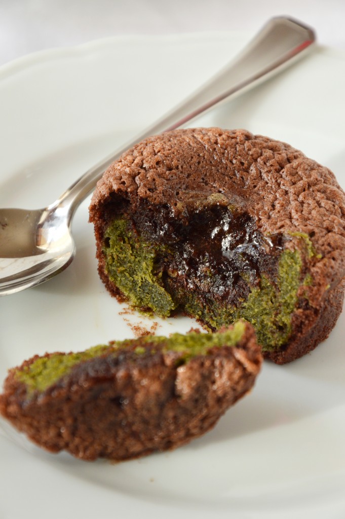 Fondant chocolat - matcha - Plus une miette