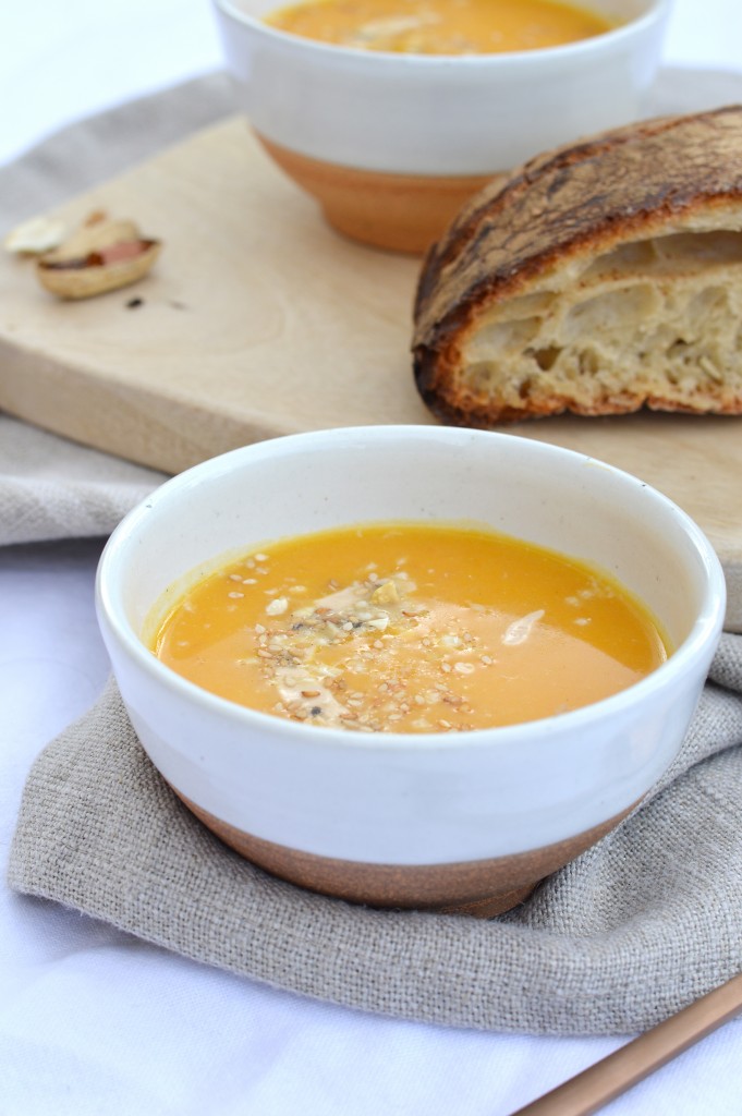 Soupe potiron-butternut-beurre de cacahuète - Plus une miette