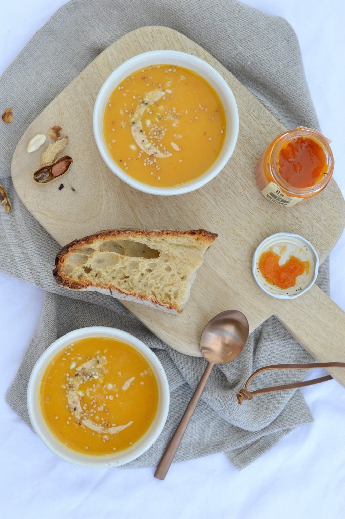 Soupe potiron-butternut-beurre de cacahuète / Plus une miette