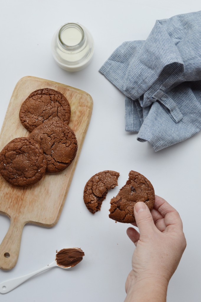 Cookies pécan-pâte à tartiner-fleur de sel / Plus une miette dans l'assiette