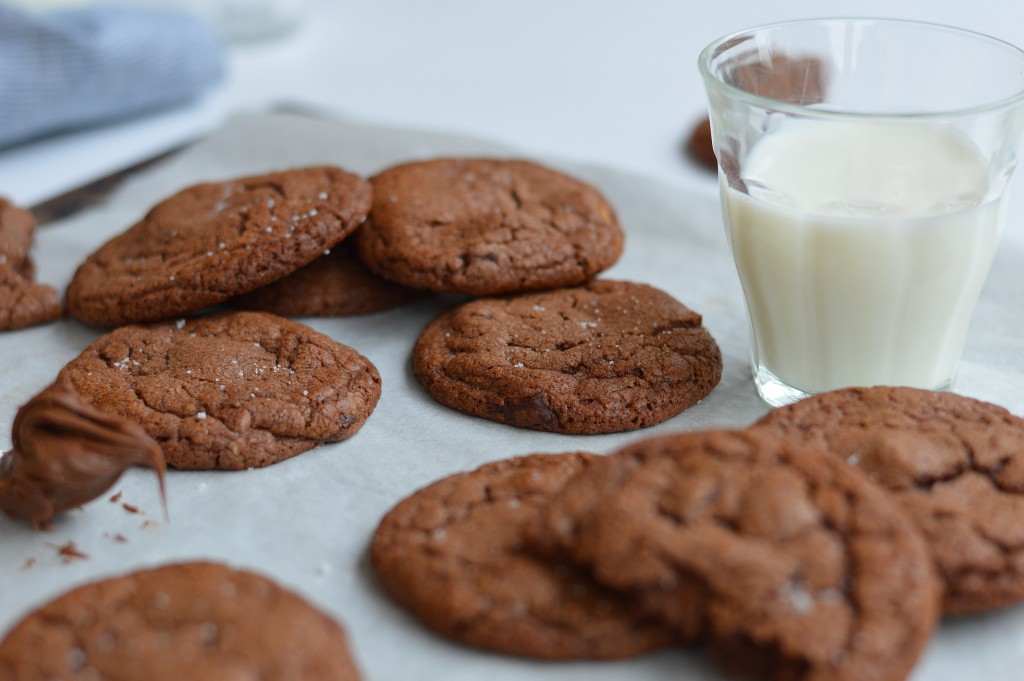 Cookies pécan-pâte à tartiner-fleur de sel par Plus une miette