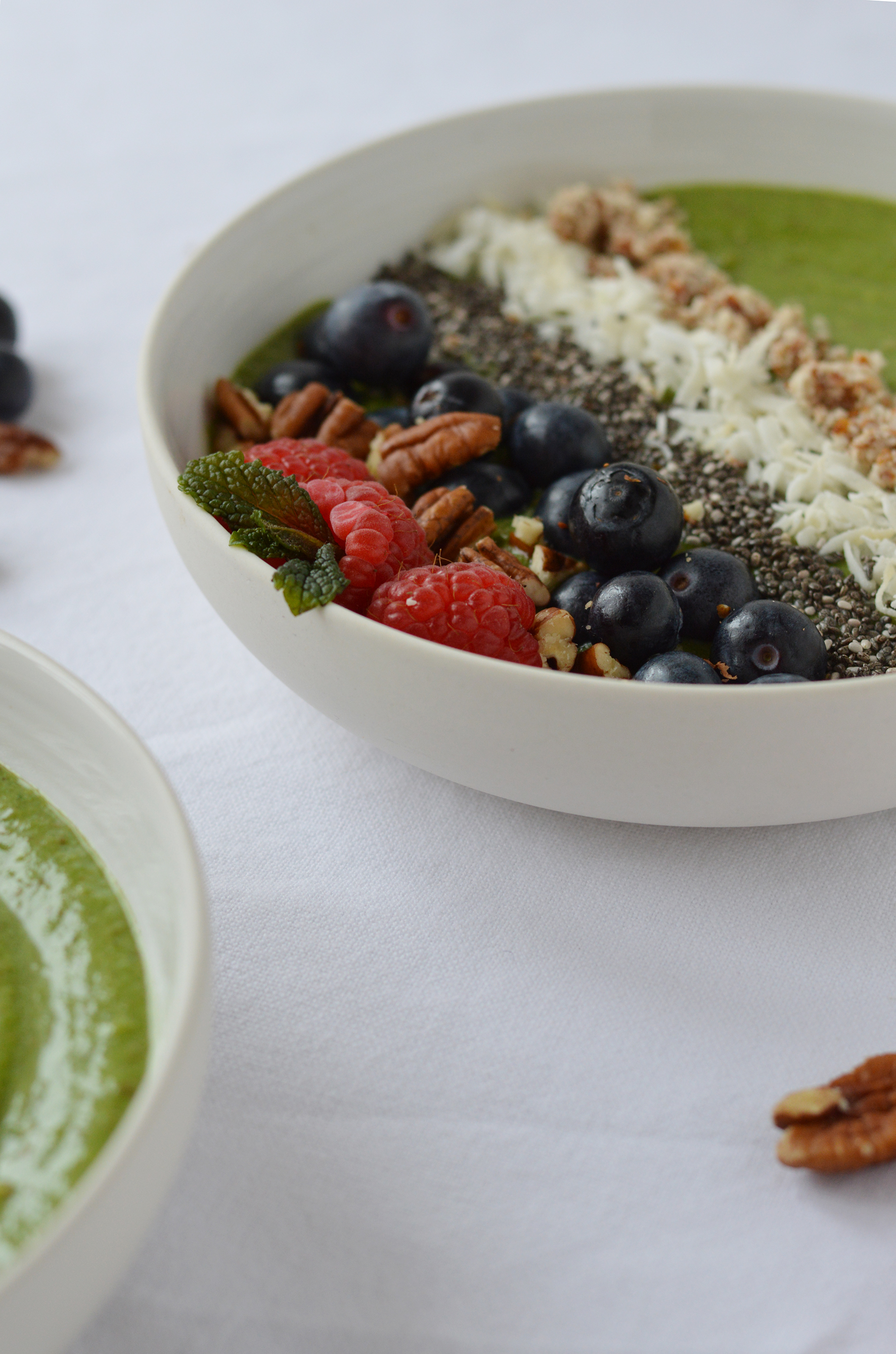 Green smoothie bowl par Plus une miette