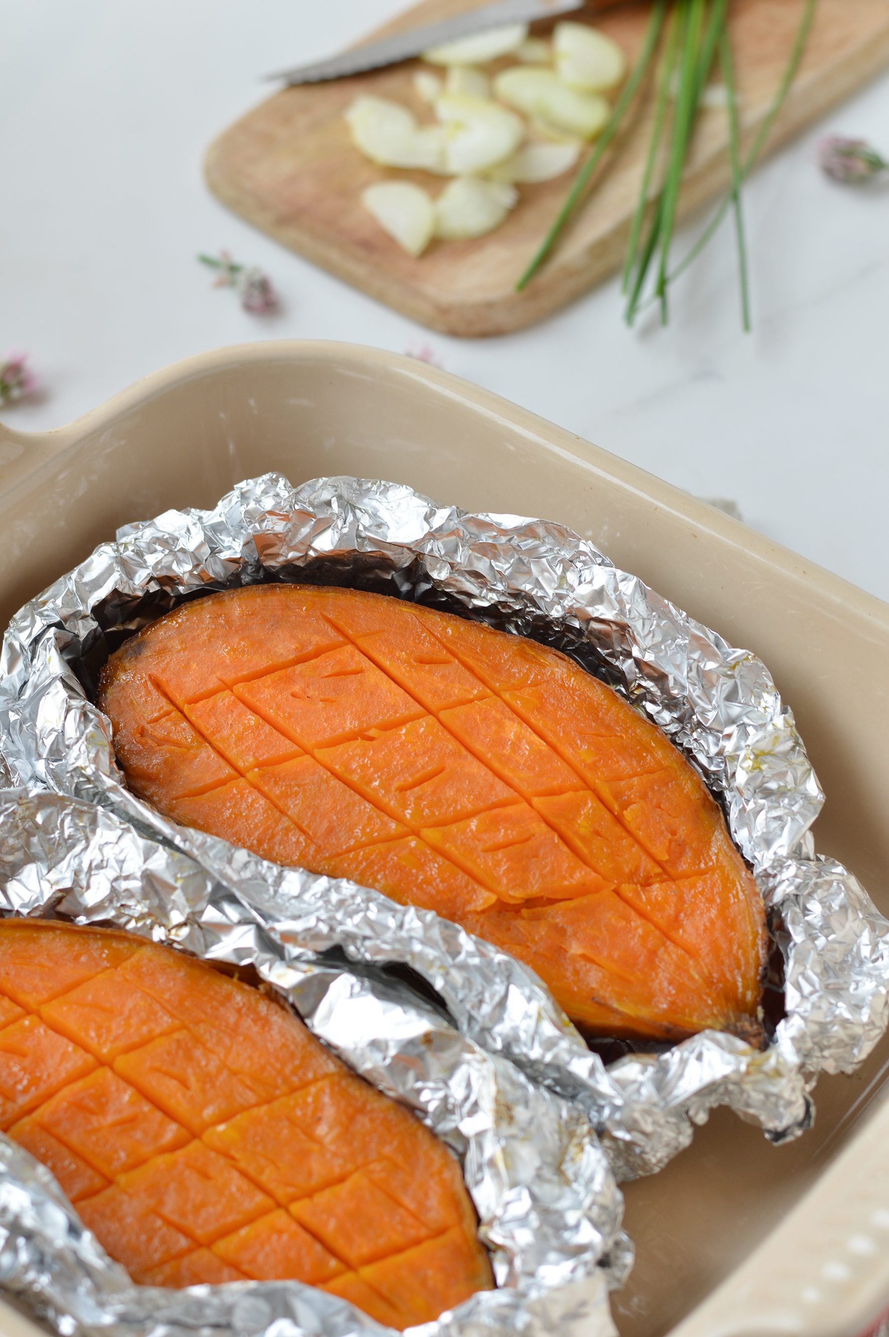 Patate douce rôties - Plus une miette