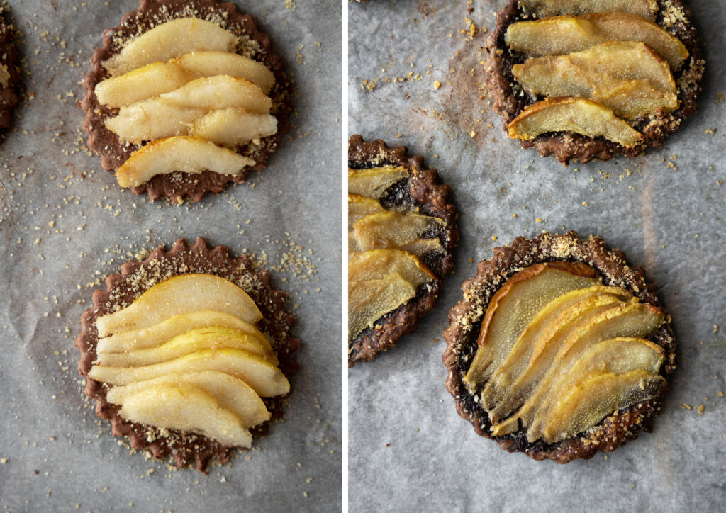 Tartes fines coco poires noisettes de Plus une miette